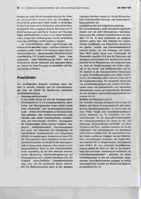 Vorschauseite 2: Gesundheitsfachkräfte: Politik, Praxis und Perspektiven für Europa