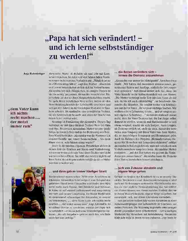 Vorschauseite 1: „Papa hat sich verändert! und ich lerne selbstständiger zu werden!“