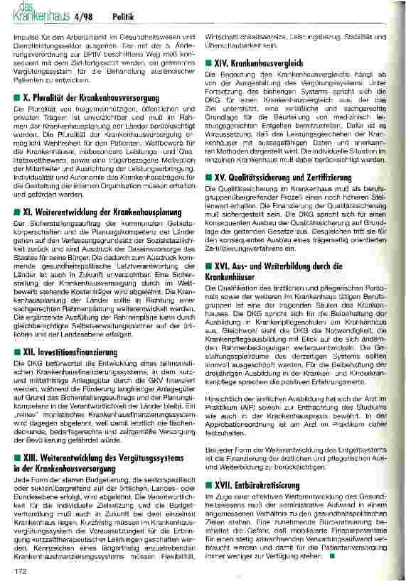 Vorschauseite 3: Positionen der DKG zur Weiterentwicklung im Gesundheitswesen