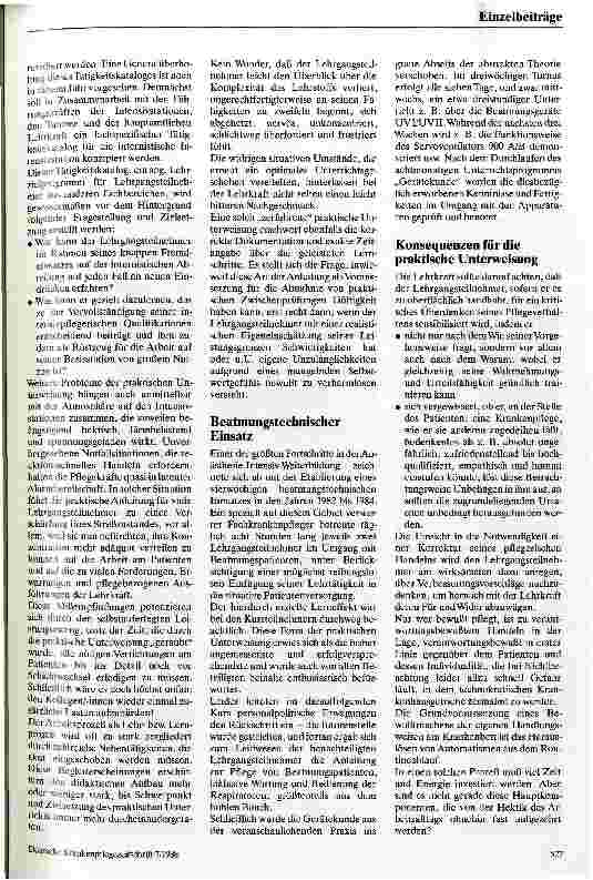 Vorschauseite 3: Organisation der praktischen Weiterbildung für Anästhesie und Intensivpflege