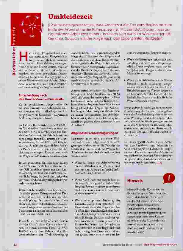 Vorschauseite 1: Umkleidezeit