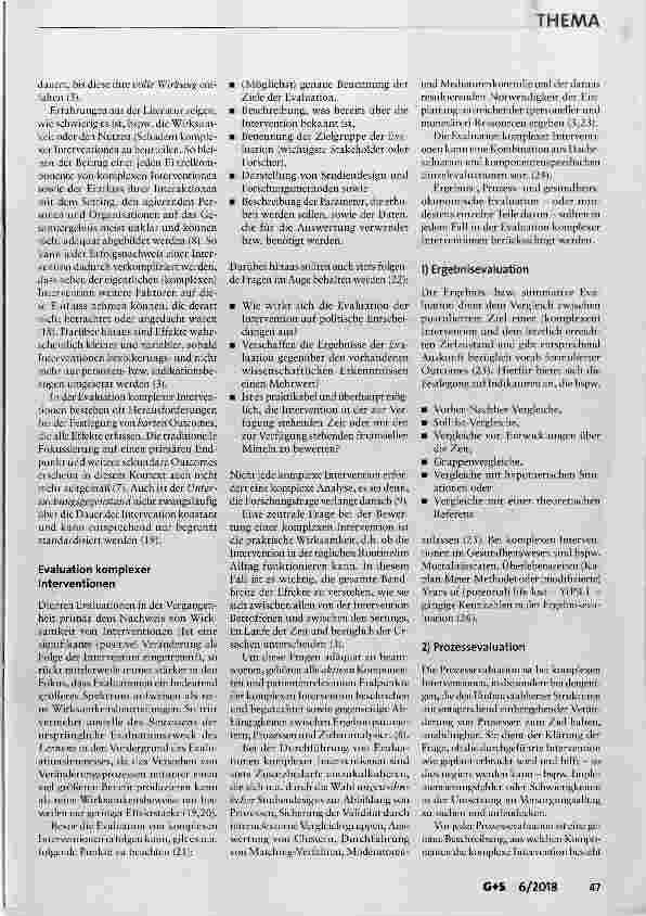 Vorschauseite 4: Entwicklung und Evaluation komplexer Interventionen weiterdenken