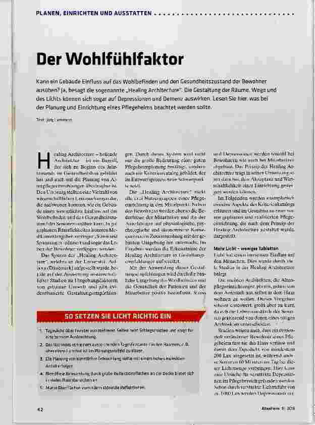 Vorschauseite 1: Der Wohlfühlfaktor