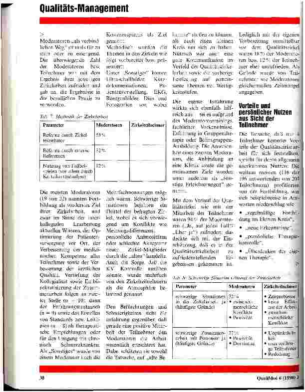 Vorschauseite 4: Evaluation ärztlicher Qualitätszirkel in der Kassenärztlichen Vereinigung Pfalz