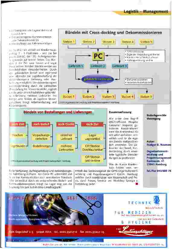 Vorschauseite 2: Synergien und Effizienzen in Krankenhauseinkauf und -logistik Problemlösungen durch Kooperationen
