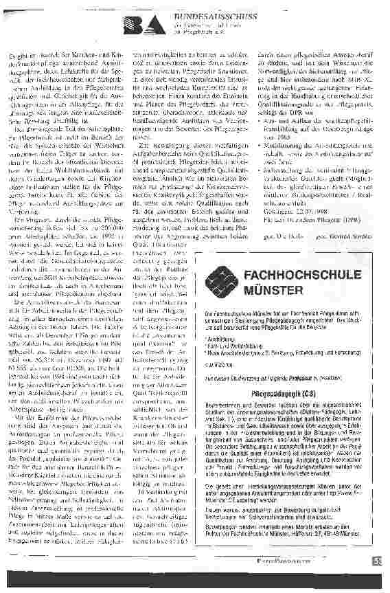 Vorschauseite 2: Stellungnahme zur Initiative der Sozialpartner: Neuer dualer Ausbildungsberuf für die ambulante Pflege