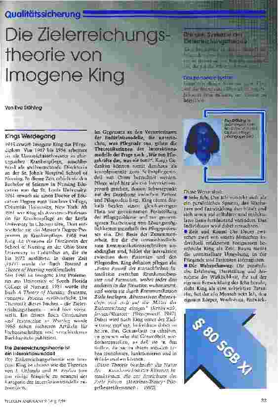 Vorschauseite 1: Die Zielerreichungstheorie von Imogene King