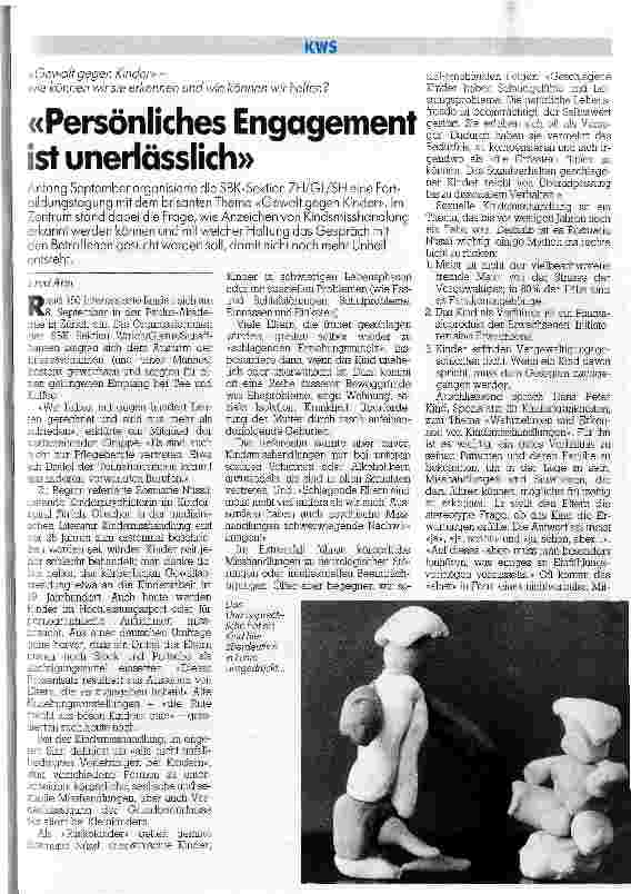 Vorschauseite 1: Gewalt gegen Kinder wie können wir sie erkennen und wie können wir helfen: Persönliches Engagement ist unerlässlich