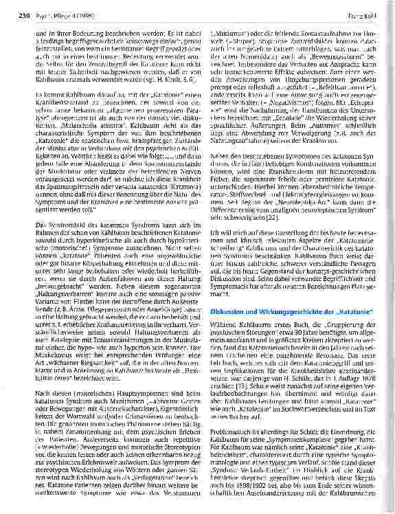 Vorschauseite 3: 125 Jahre Katatonie - 1874 erschien Karl Ludwig Kahlbaums klassische Monographie unter dem Titel Die Katatonie oder das Spannungsirresein
