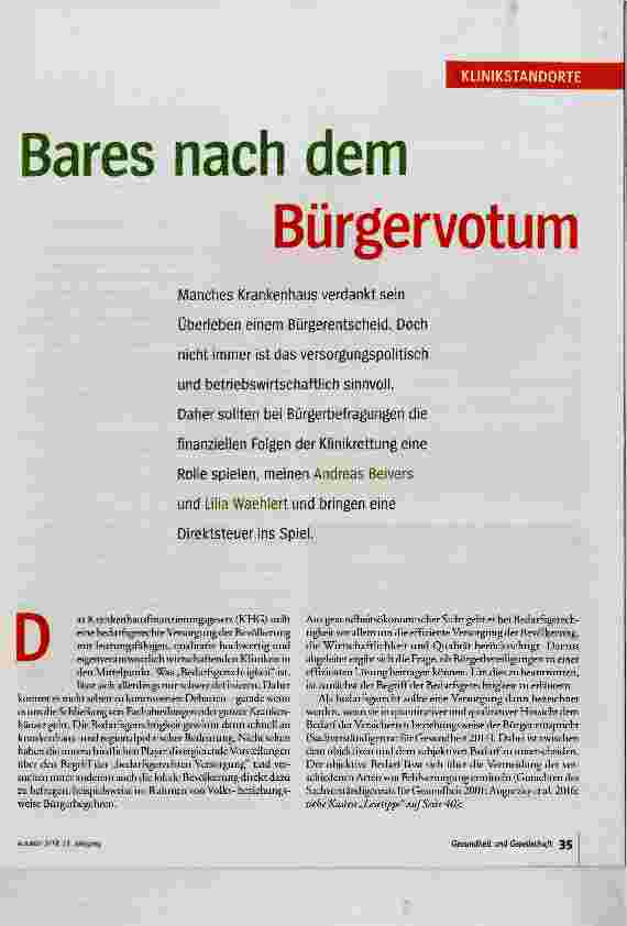 Vorschauseite 2: Bares nach dem Bürgervotum