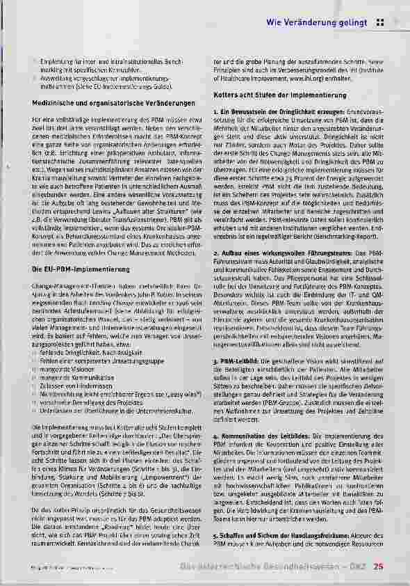 Vorschauseite 2: Implementierung von Patient Blood Management in Krankenhäusern