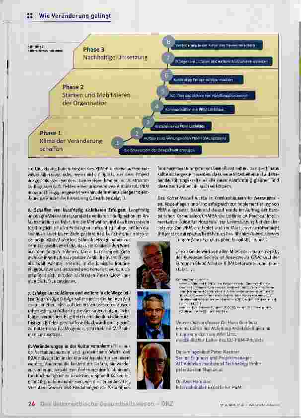 Vorschauseite 3: Implementierung von Patient Blood Management in Krankenhäusern