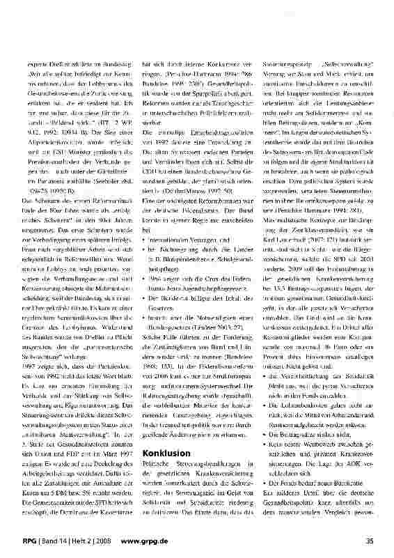 Vorschauseite 5: Good Governance und Gesundheitspolitik