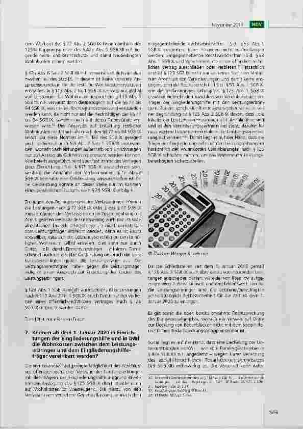 Vorschauseite 5: Die Finanzierung der Unterkunftskosten in „besonderen Wohnformen nach dem BTHG