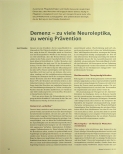 Vorschauseite 3: Demenz - zu viele Neuroleptika, zu wenig Prävention