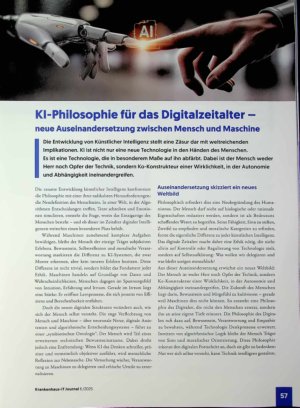 Vorschauseite 1: Kl-Philosophie für das Digitalzeitalter - neue Auseinandersetzung zwischen Mensch und Maschine