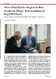 Vorschauseite 1: Was schon Kaiser Augustus über moderne Pflegekommunikation begriffen hatte