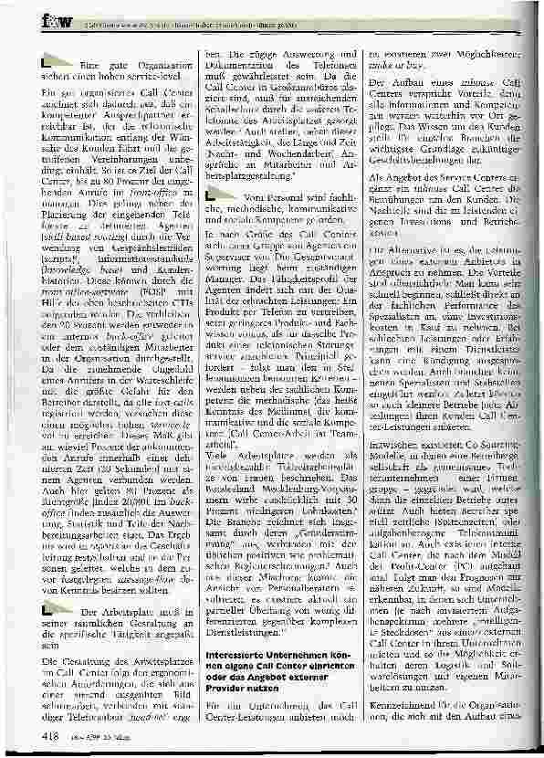 Vorschauseite 3: Call Center - nur die Krankenhäuser haben es noch nicht läuten gehört Mehr Kundenorientierung durch moderne Telekommunikation