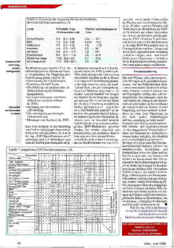 Vorschauseite 3: Elektromagnetische Störungen in der Krankenhaustechnik