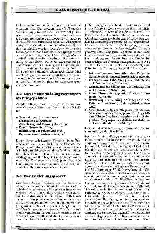 Vorschauseite 2: Der Pflegeprozeß