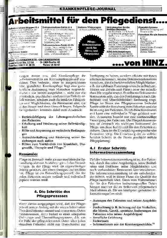 Vorschauseite 4: Der Pflegeprozeß