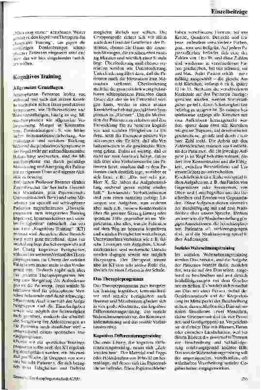 Vorschauseite 2: Kognitives Training in der Hand des Pflegepersonals