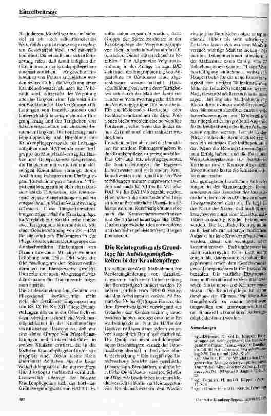Vorschauseite 6: Krankenpflege - ein Übergangsoder Karriereberuf?
