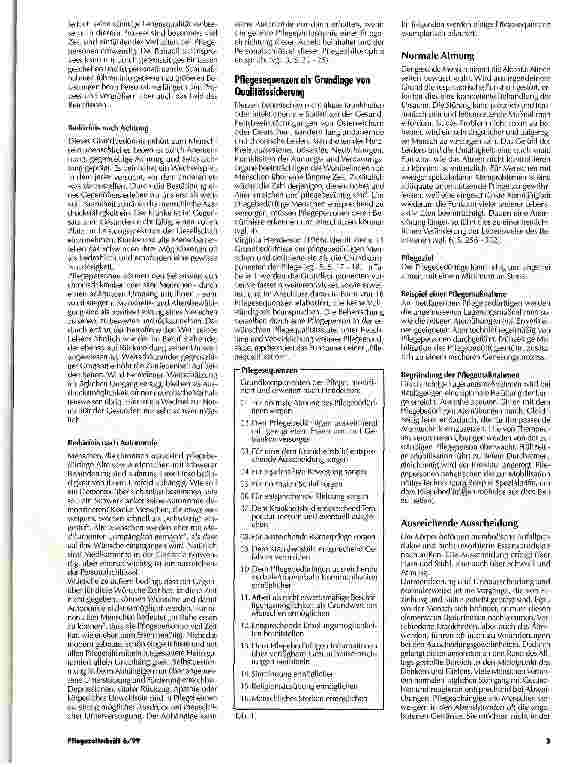 Vorschauseite 2: Pflegesequenzen als Grundlage von Qualitätssicherung Praxisbezogene Weiterentwicklung und Ausführung der Grundbedürfnisse nach Henderson