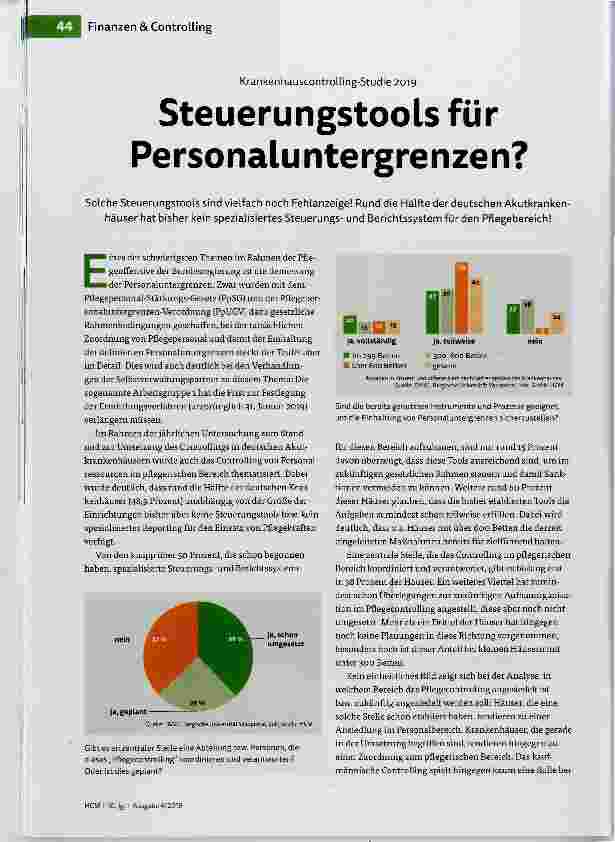 Vorschauseite 1: Steuerungstools für Personaluntergrenzen?