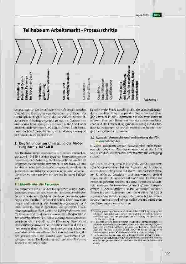 Vorschauseite 3: Empfehlungen des Deutschen Vereins zur Umsetzung der Förderung nach § 16i SGB II „Teilhabe am Arbeitsmarkt*