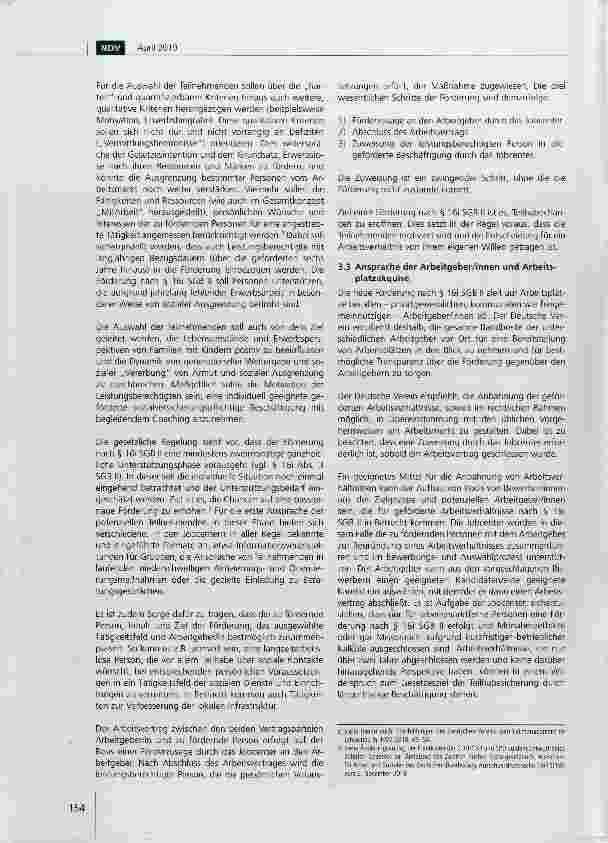 Vorschauseite 4: Empfehlungen des Deutschen Vereins zur Umsetzung der Förderung nach § 16i SGB II „Teilhabe am Arbeitsmarkt*