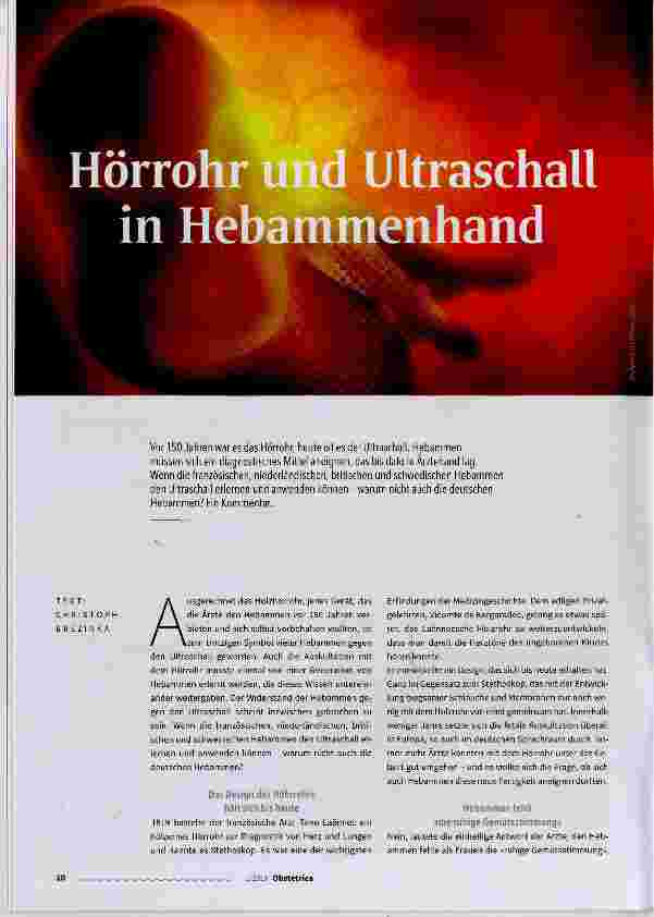Vorschauseite 1: Hörrohr und Ultraschall in Hebammenhand