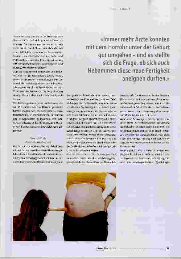 Vorschauseite 2: Hörrohr und Ultraschall in Hebammenhand