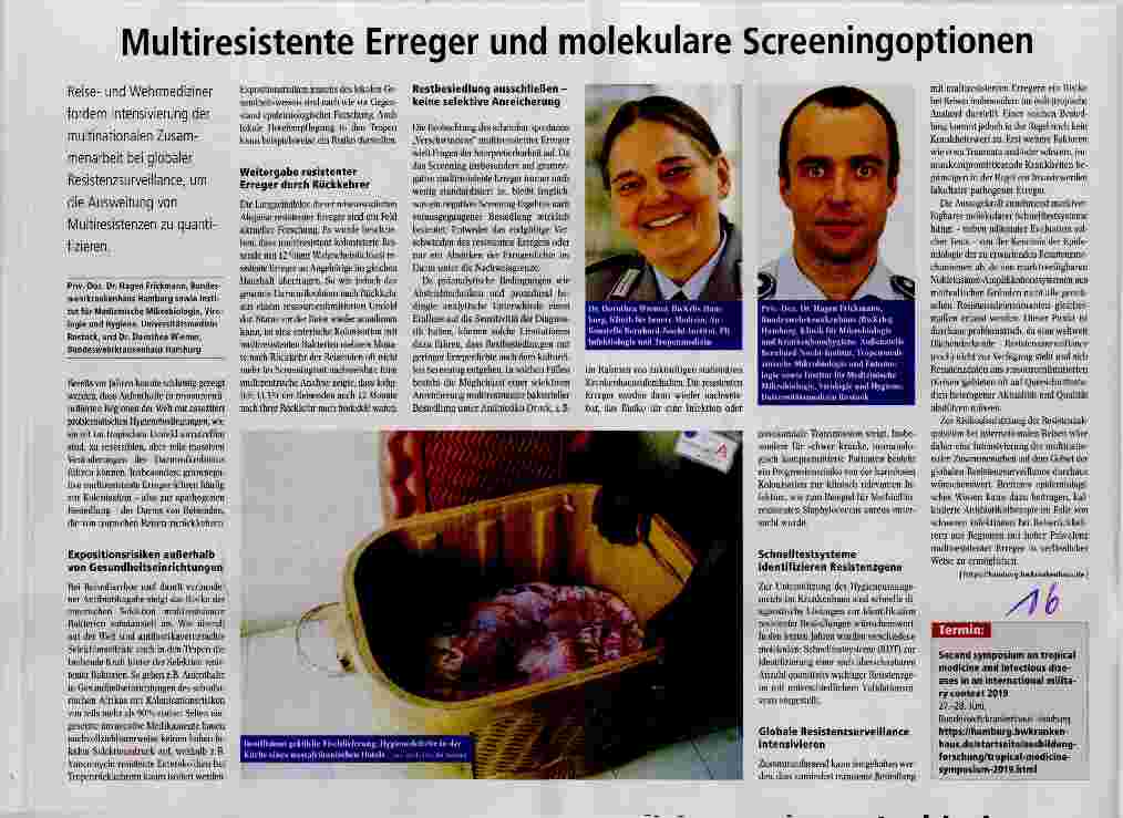 Vorschauseite 1: Multiresistente Erreger und molekulare Screeningoptionen
