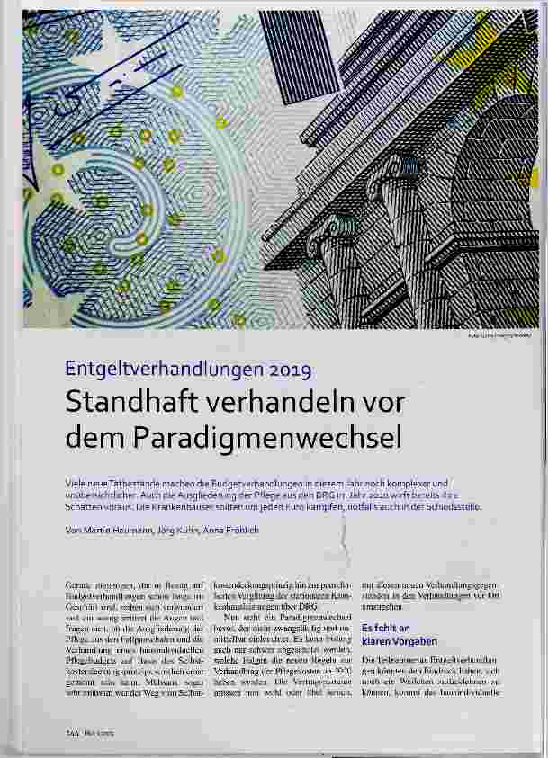 Vorschauseite 1: Entgeltverhandlungen 2019 Standhaft verhandeln vor dem Paradigmenwechsel