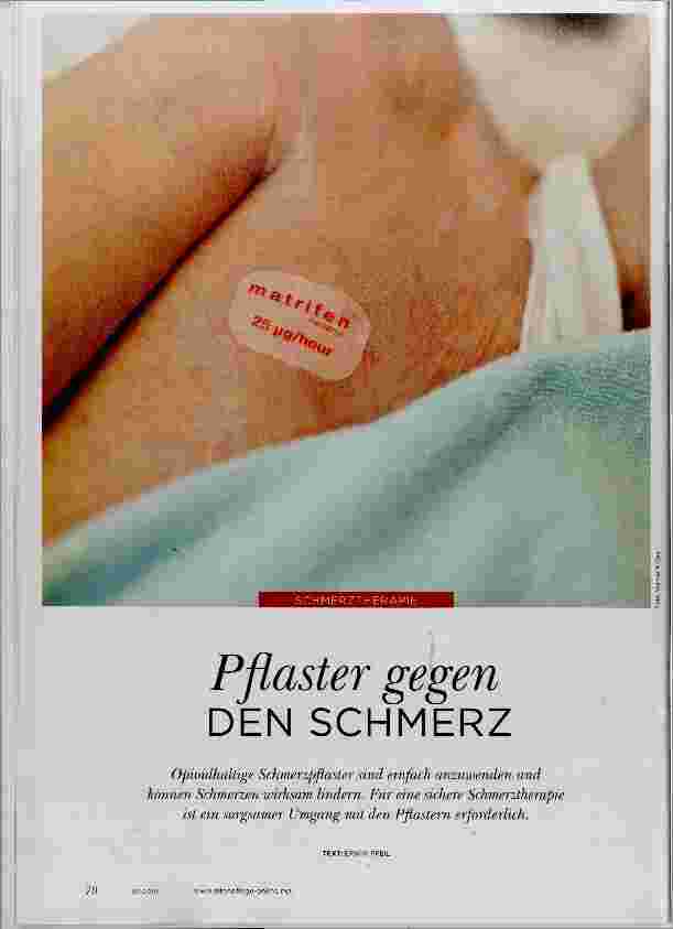 Vorschauseite 1: Pflaster gegen DEN SCHMERZ