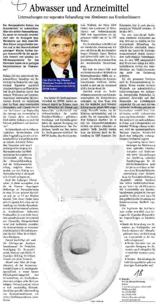 Vorschauseite 1: Abwasser und Arzneimittel