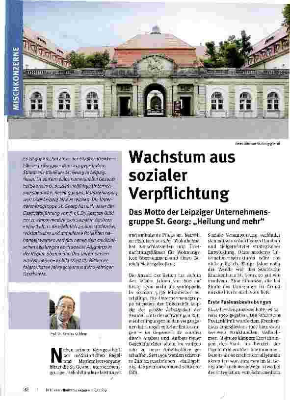 Vorschauseite 1: Wachstum aus sozialer Verpflichtung