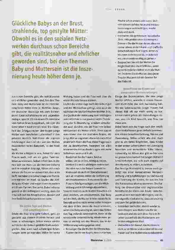 Vorschauseite 2: Ein Baby zu stillen u d Mutterrsein muss lebenskompatibel sein