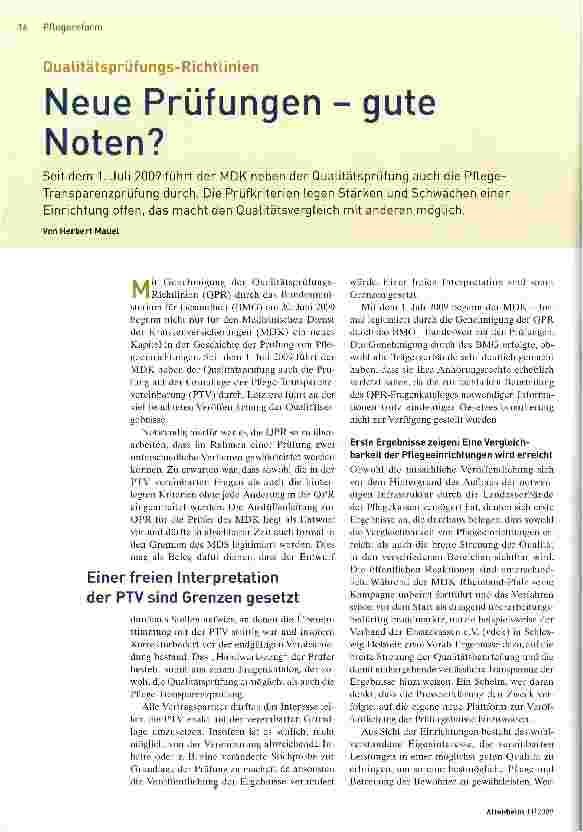 Vorschauseite 1: Neue Prüfungen - gute Noten?