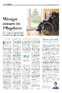 Vorschauseite 1: Weniger einsam im Pflegeheim
