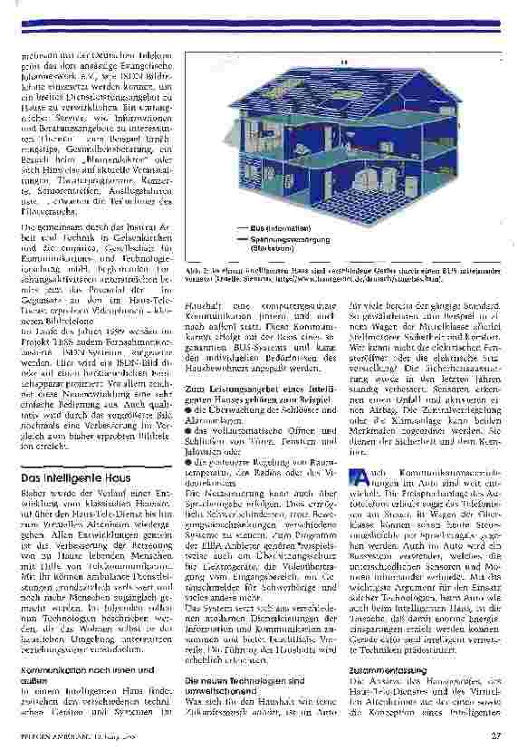 Vorschauseite 2: Kommunikation statt Isolation Teil 2: Das Zuhause wird zum Virtuellen Altenheim