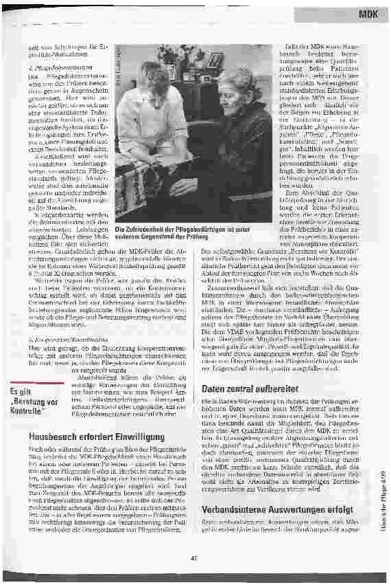 Vorschauseite 3: Qualitätsprüfungen des MDK Erfahrungen aus Baden-Württemberg