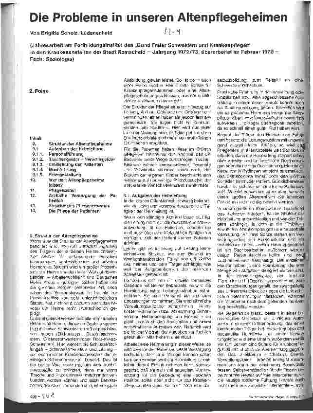 Vorschauseite 1: Die Probleme in unseren Altenpflegeheimen 2. Folge