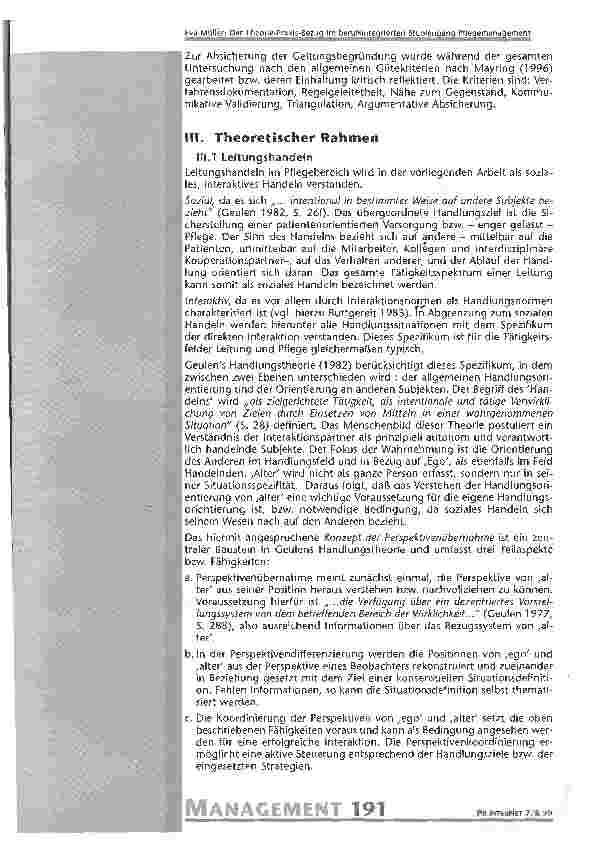 Vorschauseite 3: Der Theorie-Praxis-Bezug im berufsintegrierten Studiengang Pflegemanagement Erfahrungen und Auswirkungen in und für die Leitungstätigkeit