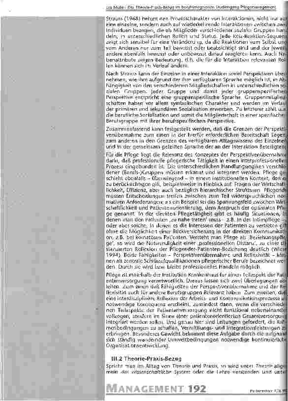 Vorschauseite 4: Der Theorie-Praxis-Bezug im berufsintegrierten Studiengang Pflegemanagement Erfahrungen und Auswirkungen in und für die Leitungstätigkeit