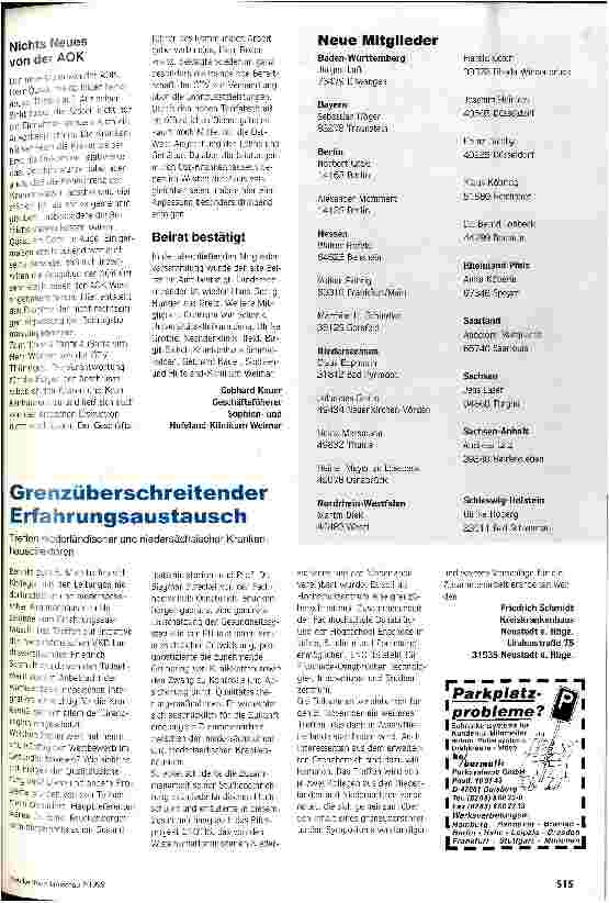 Vorschauseite 2: Klinikstrukturen und Kooperationen Von der Frühjahrstagung der Landesgruppe Thüringen in Jena