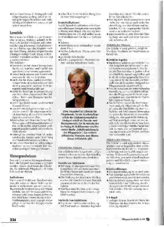 Vorschauseite 2: Die Durchführungsverantwortung liegt bei den Pflegenden Teil 4: Verabreichen einer subkutanen Injektion