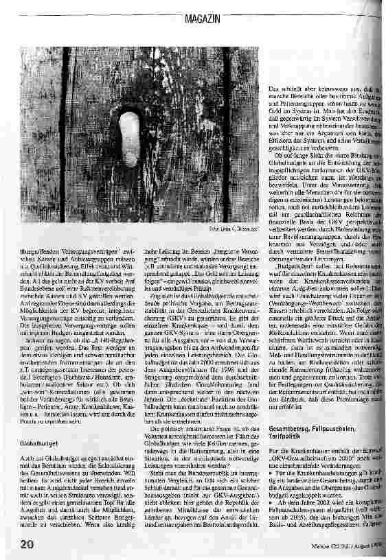 Vorschauseite 2: Echte Reform oder bloße Kostendämpfung? Referentenentwurf GKV-Gesundheitsreform 2000