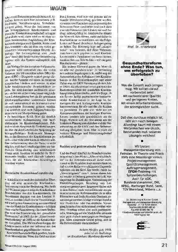 Vorschauseite 3: Echte Reform oder bloße Kostendämpfung? Referentenentwurf GKV-Gesundheitsreform 2000